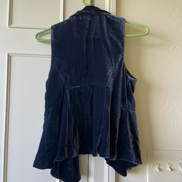 NWOT Theory Navy Velvet Draped Vest - Picture 5 of 5